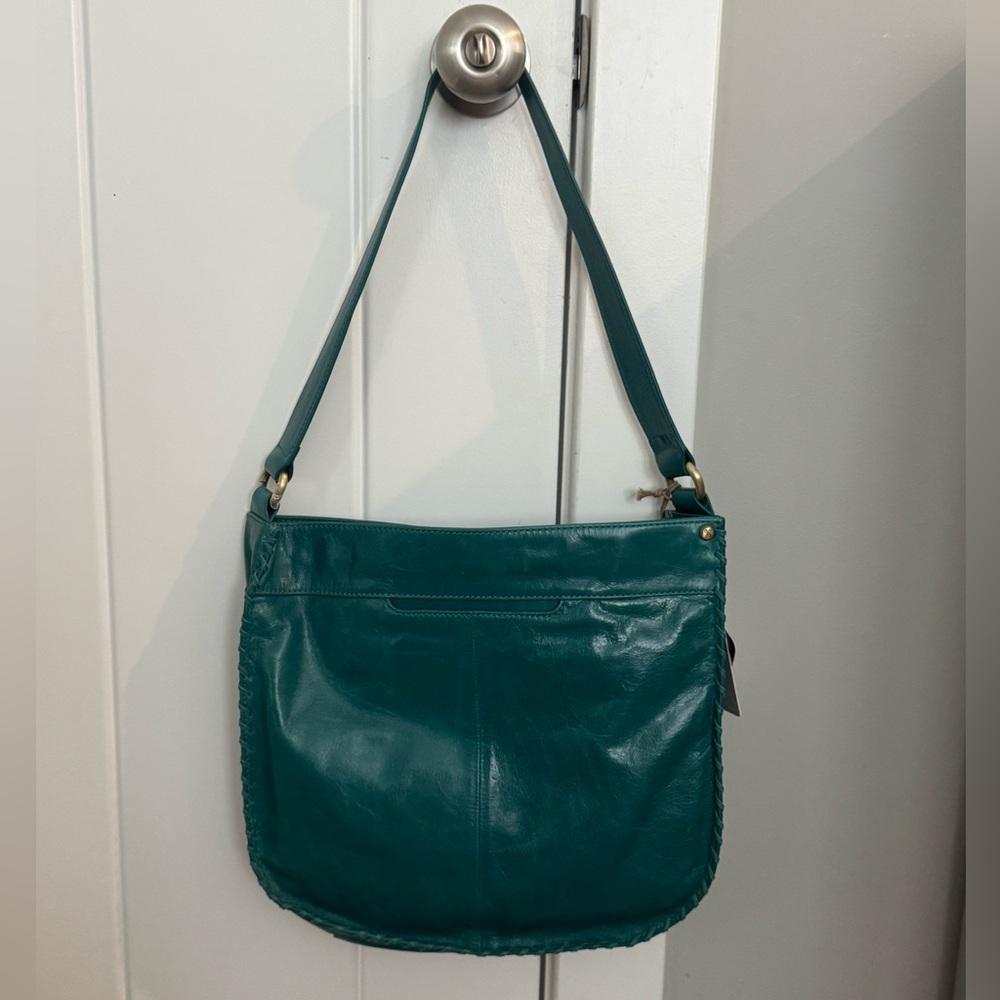 HOBO Teal Leather Hobo Shoulder Bag
